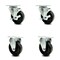 Service Caster 4 Inch Phenolic Swivel Top Plate Caster Set with 2 Brakes 2 Rigid SCC-20S414-PHR-TLB-2-R-2 - alternate 1